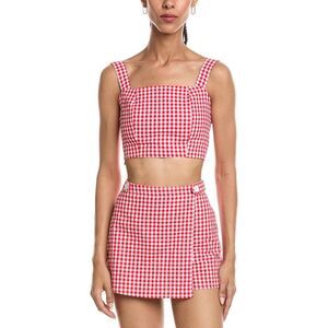 Abbey Womens  Crop Top, Red